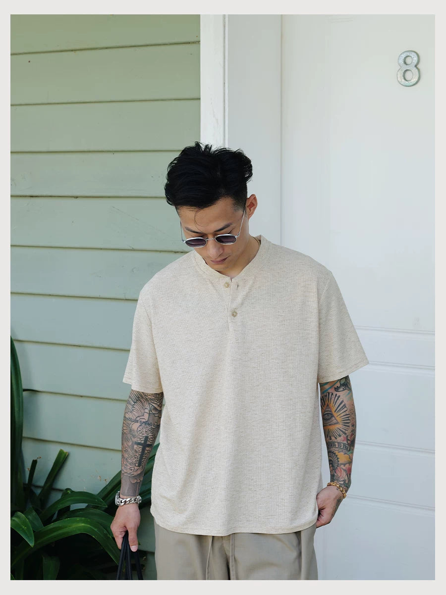 Linen Henley Tee
