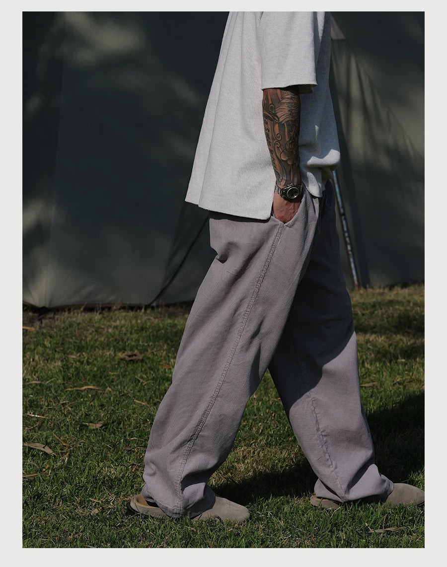 Double Pleat Corduroy Pants