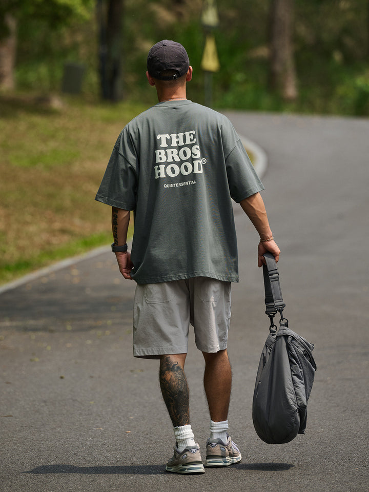 Suede Print Logo Tee