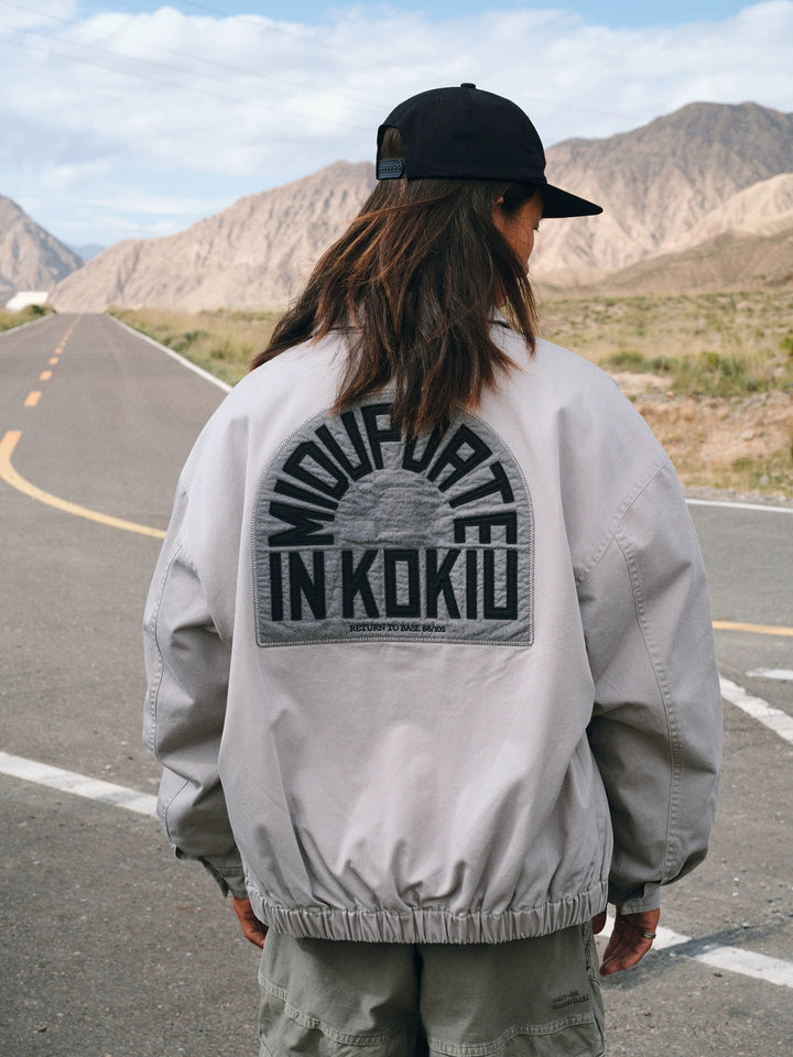 Slogan Embroidered Jacket