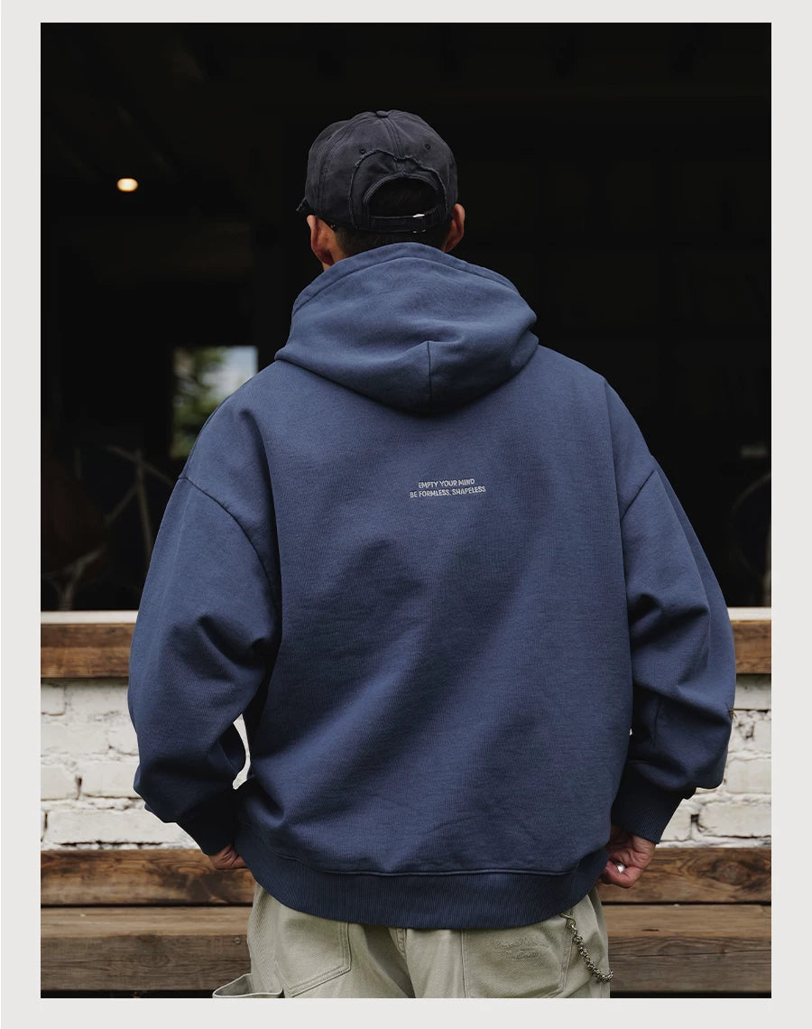 Wax-Dye Washed Fleece Hoodie