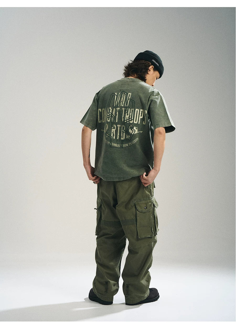 MU567 Vintage Washed Cactus Print Tee