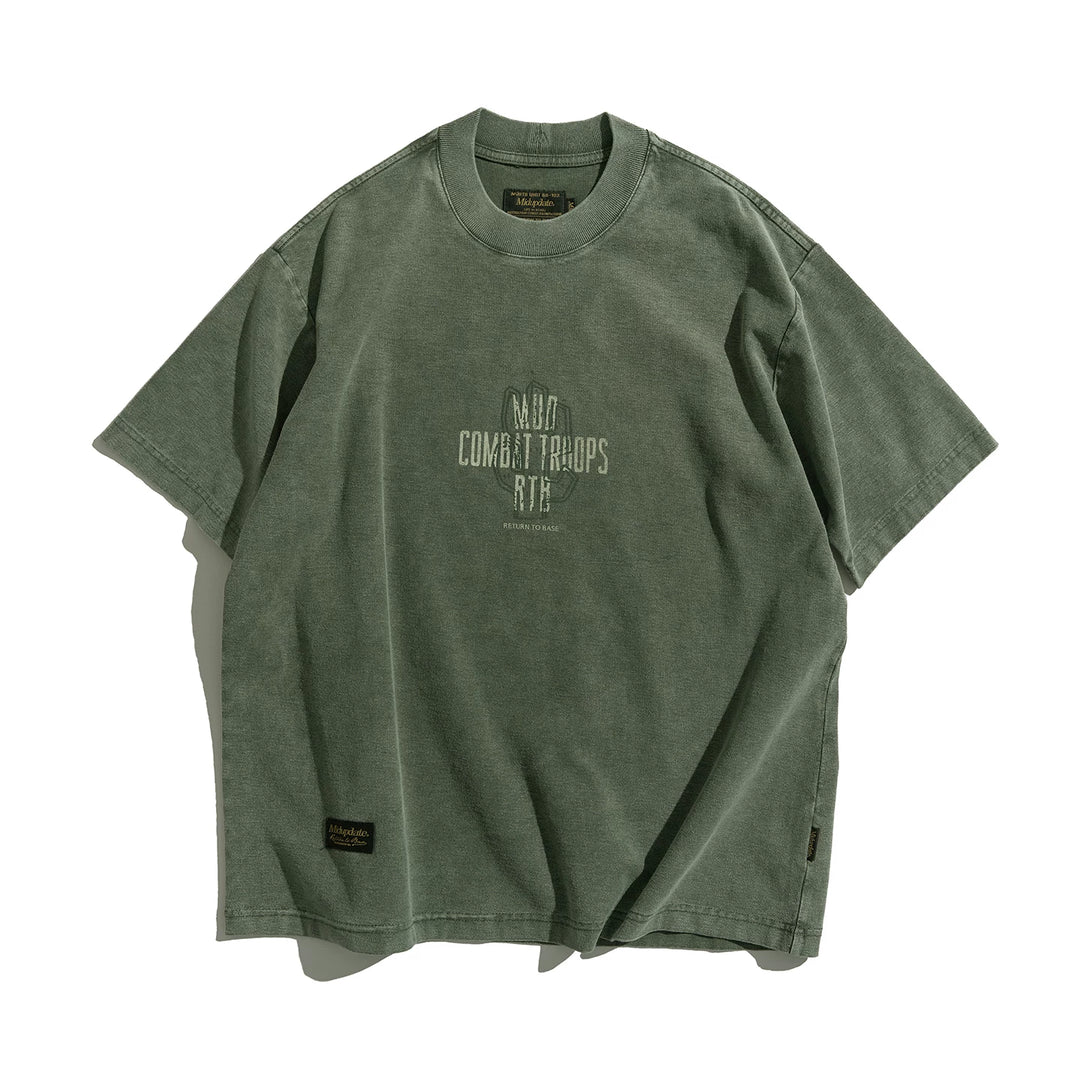 MU567 Vintage Washed Cactus Print Tee