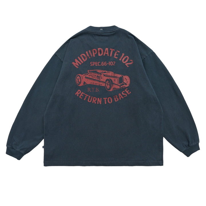 Racing Graphic Print Long Sleeve T-Shirt