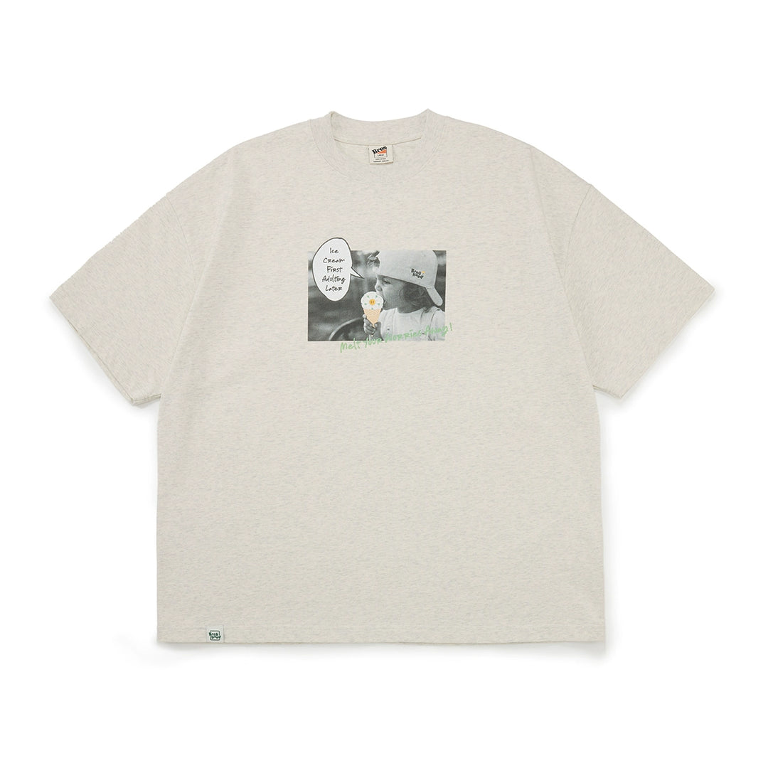 Broshood x JoeNg collaboration series "Ice Cream" Flower Print Tee