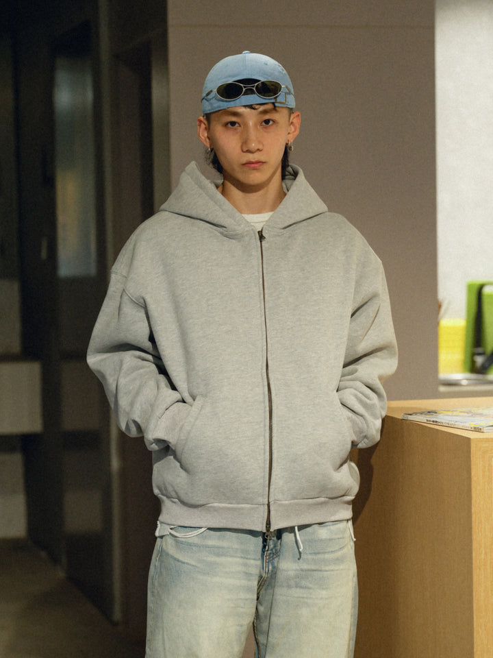 Heavyweight Fleece lined Zip Up Hoodie