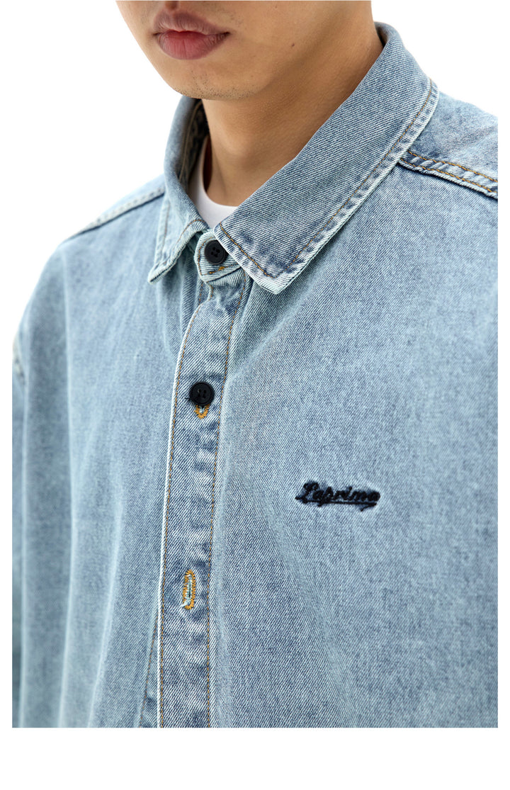 WASHED DENIM BIG SHIRT