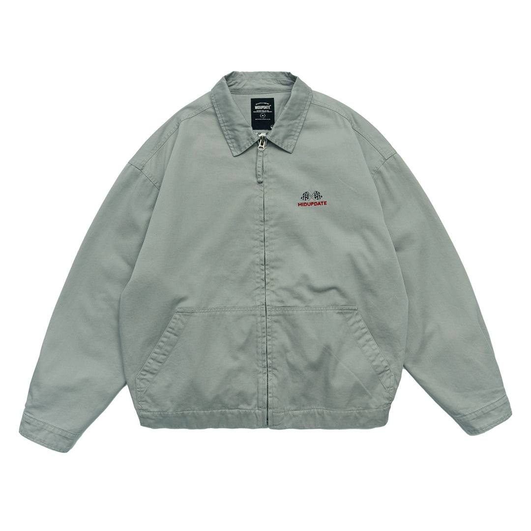 Slogan Embroidered Jacket