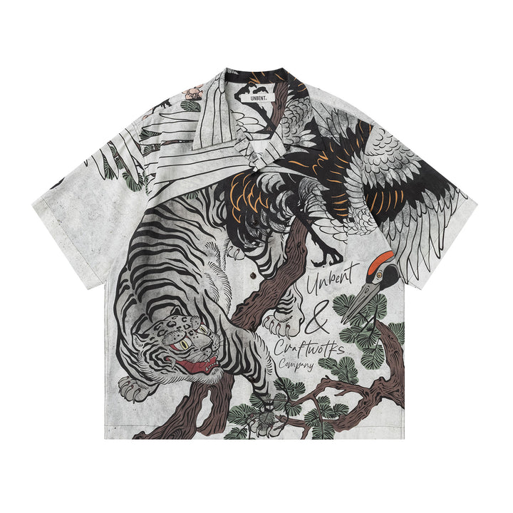 Ukiyo-E Tiger Crane Shirt