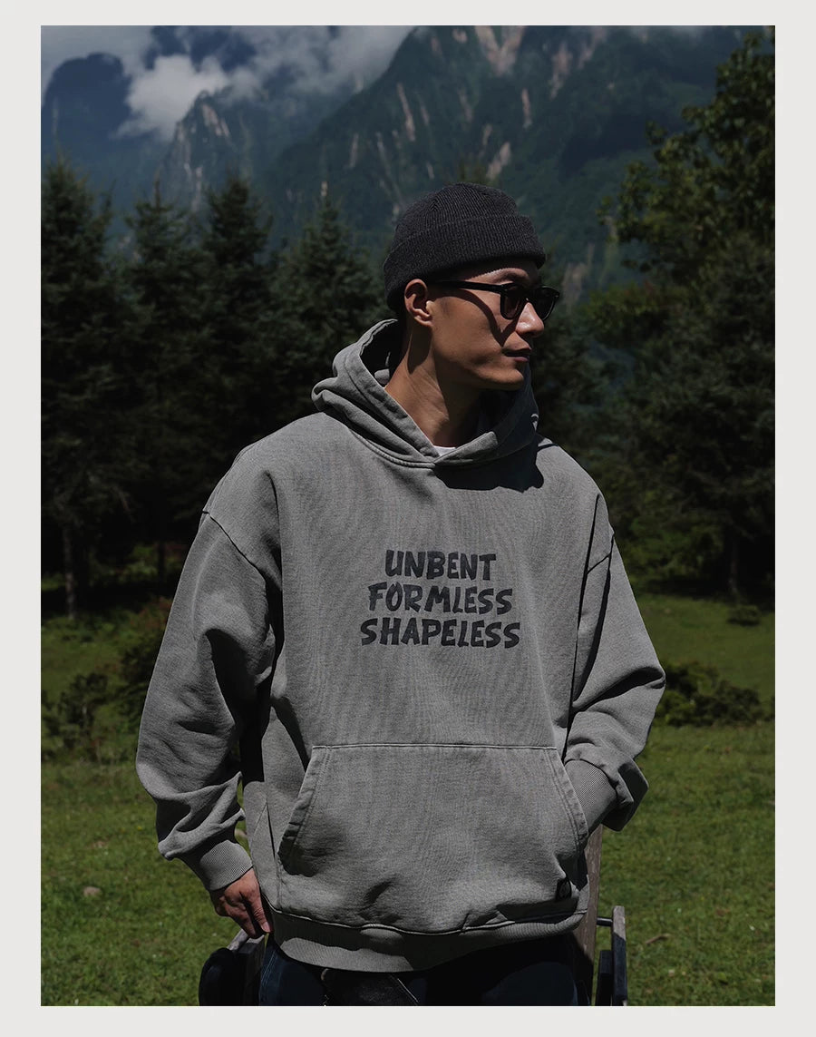 Wax-Dye Washed Fleece Hoodie