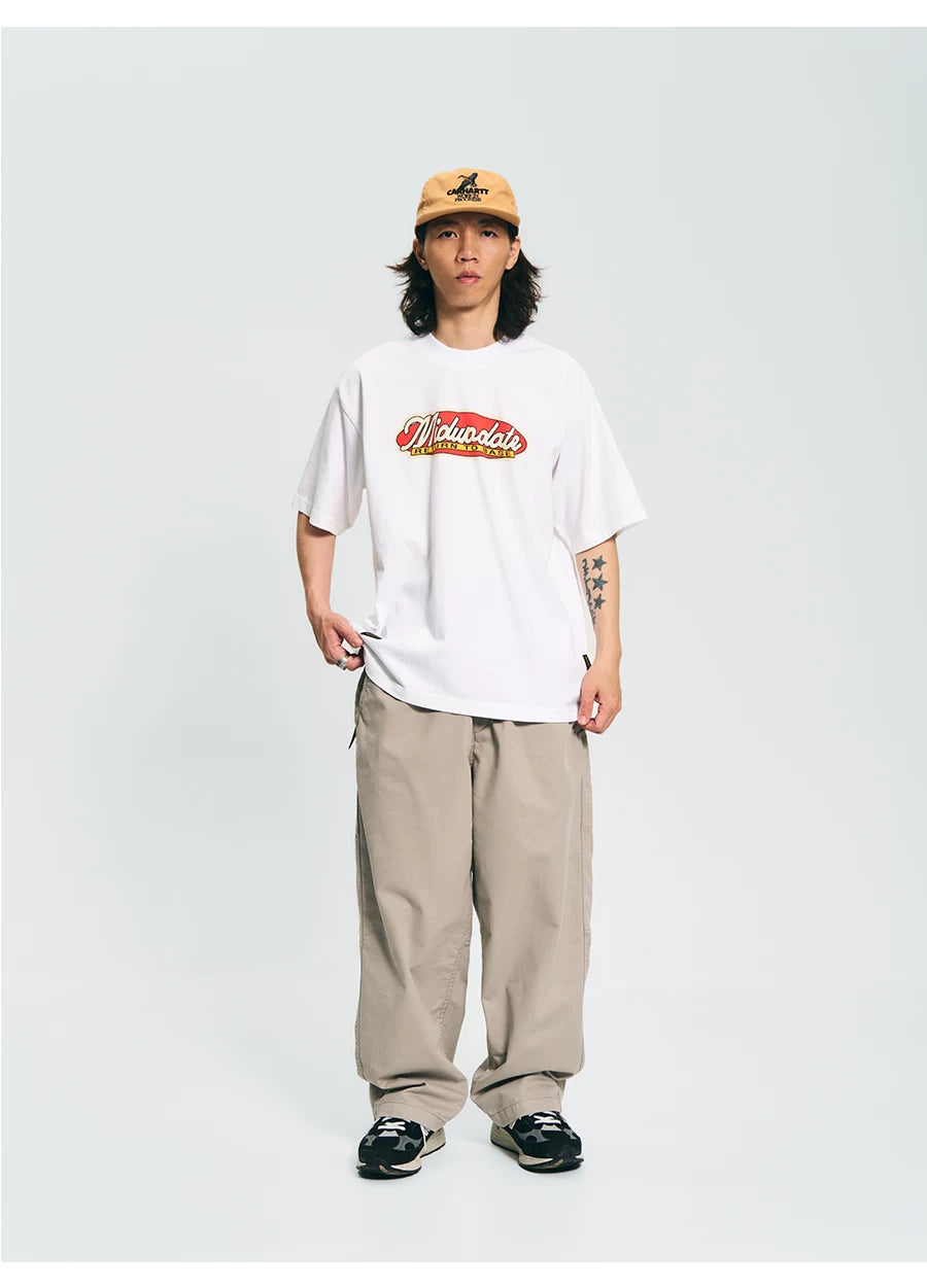 MU539 Vintage American Print Panel Tee