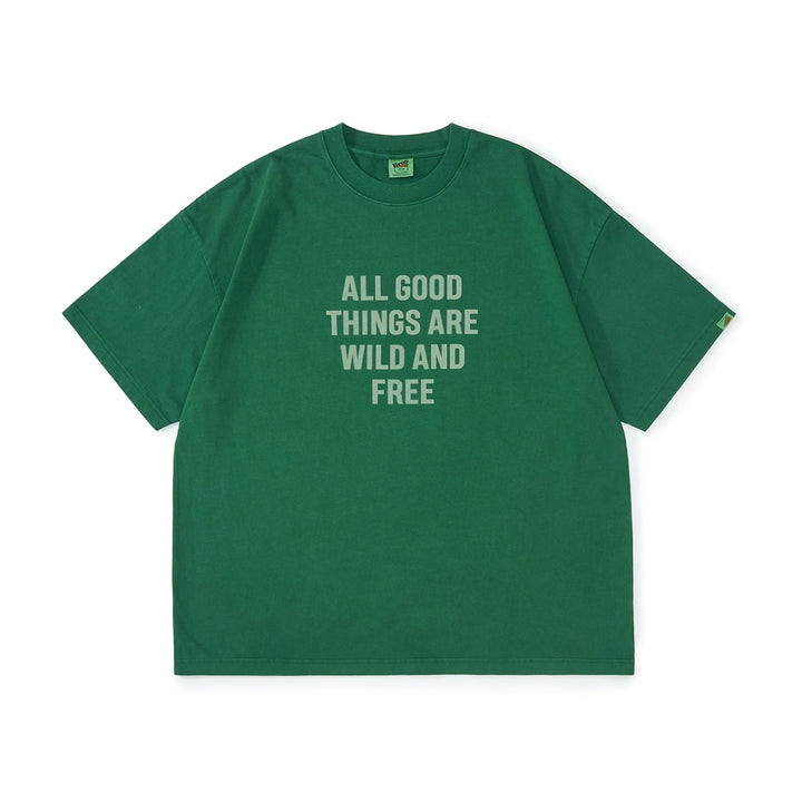 Acid Wash Slogan Print Tee