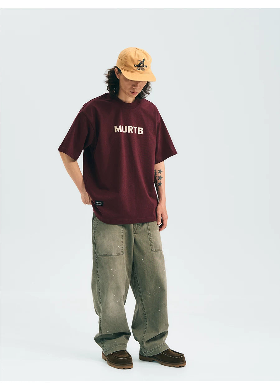 MUP26036 Vintage Washed Splash Ink Cargo Pants