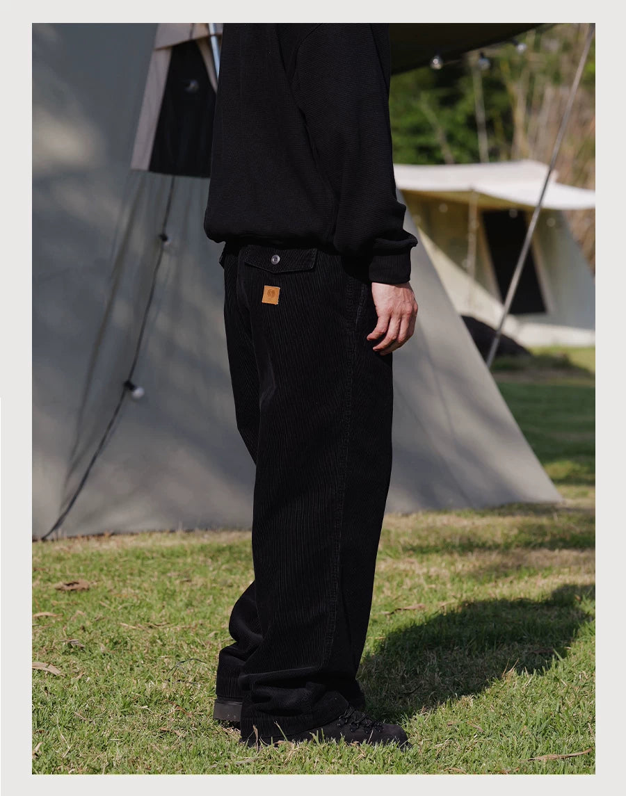 Double Pleat Corduroy Pants