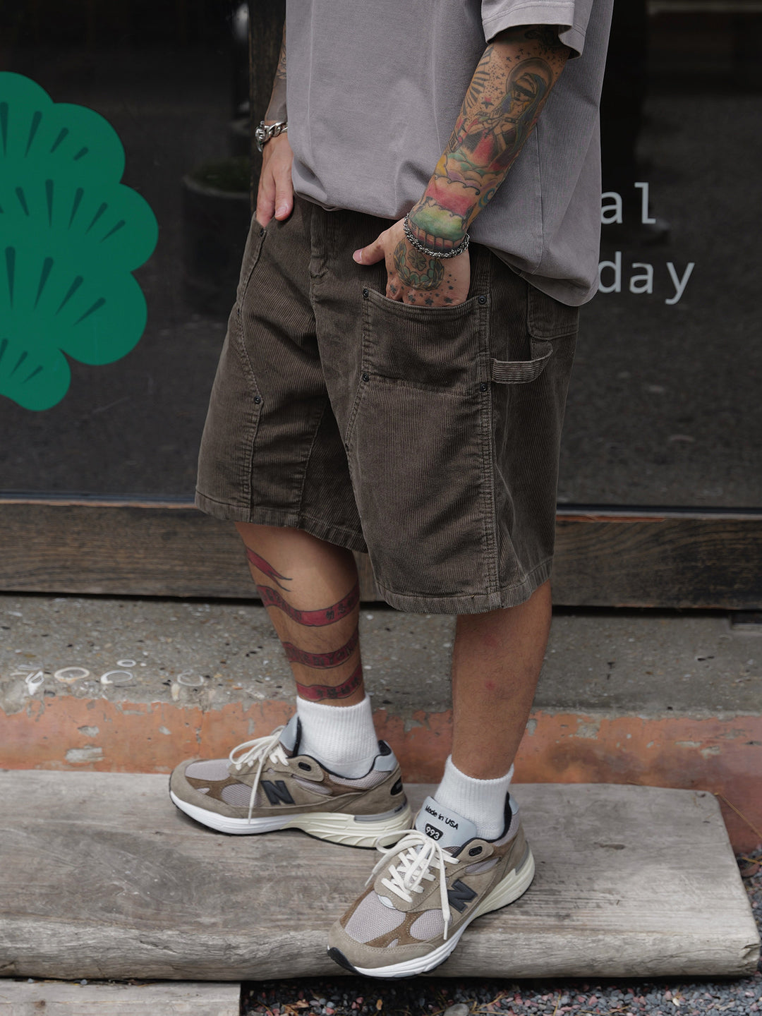 Corduroy Logger Shorts