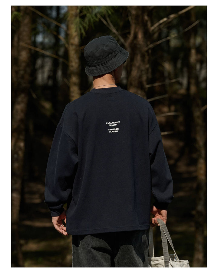 Blended Brushed Print Long Sleeve