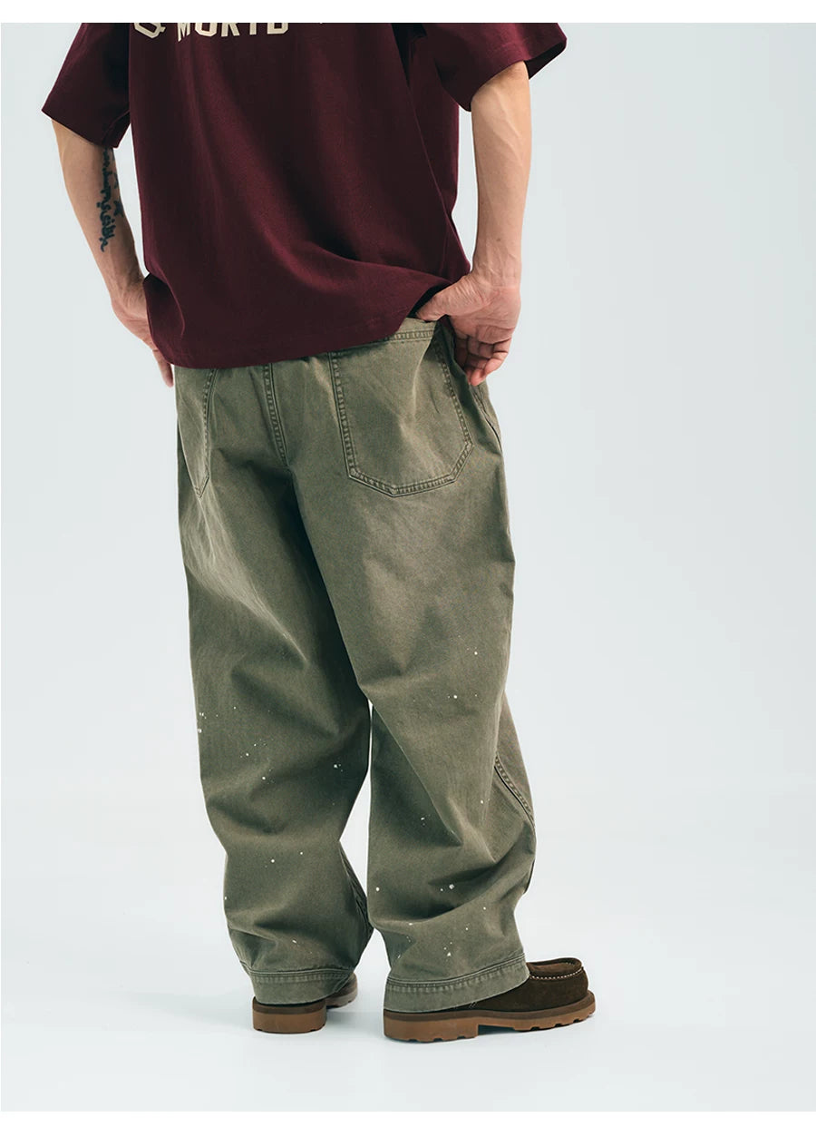 MUP26036 Vintage Washed Splash Ink Cargo Pants