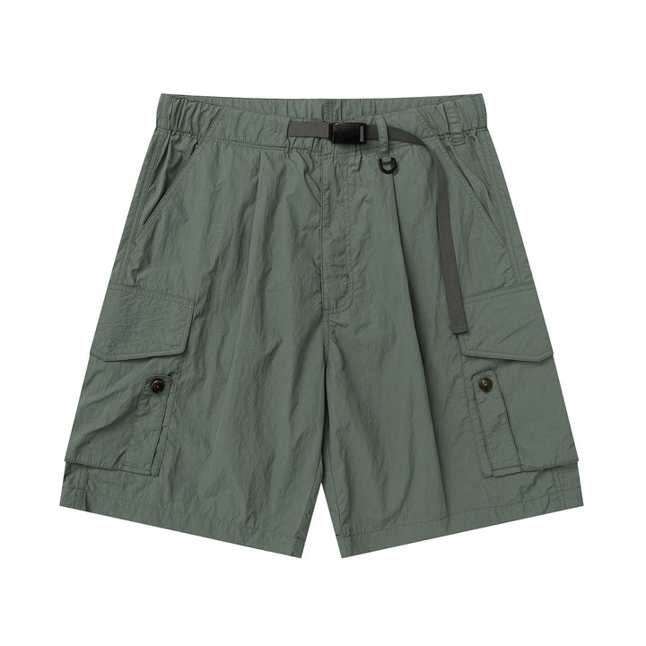 Nylon Multi-Pocket Cargo Shorts
