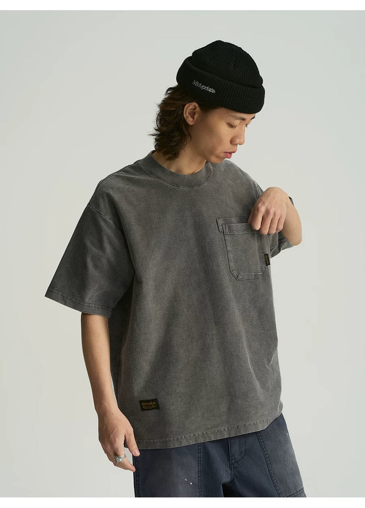 MU560 Minimalist Versatile Washed Pocket Tee