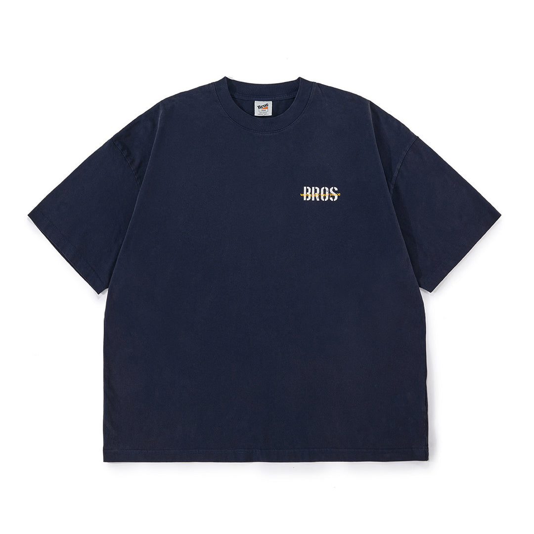 Washed "BROS" Logo Tee