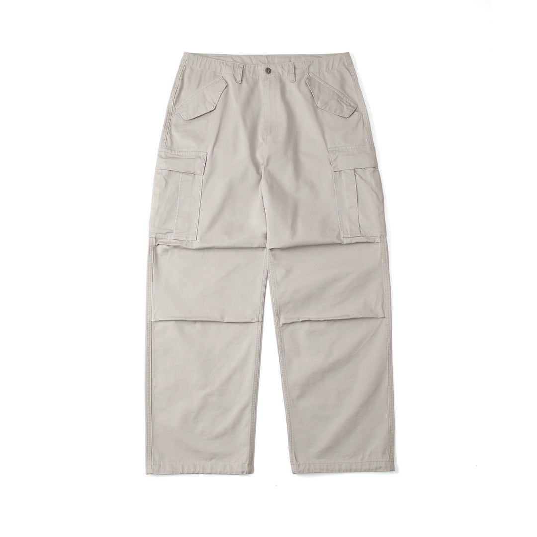 Light Wash Heavy Cotton Cargo Pants