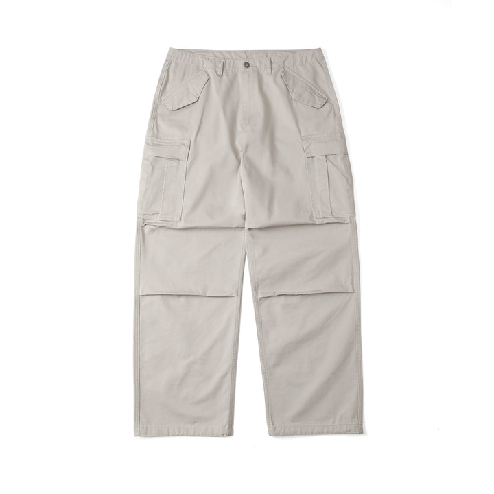 Light Wash Heavy Cotton Cargo Pants