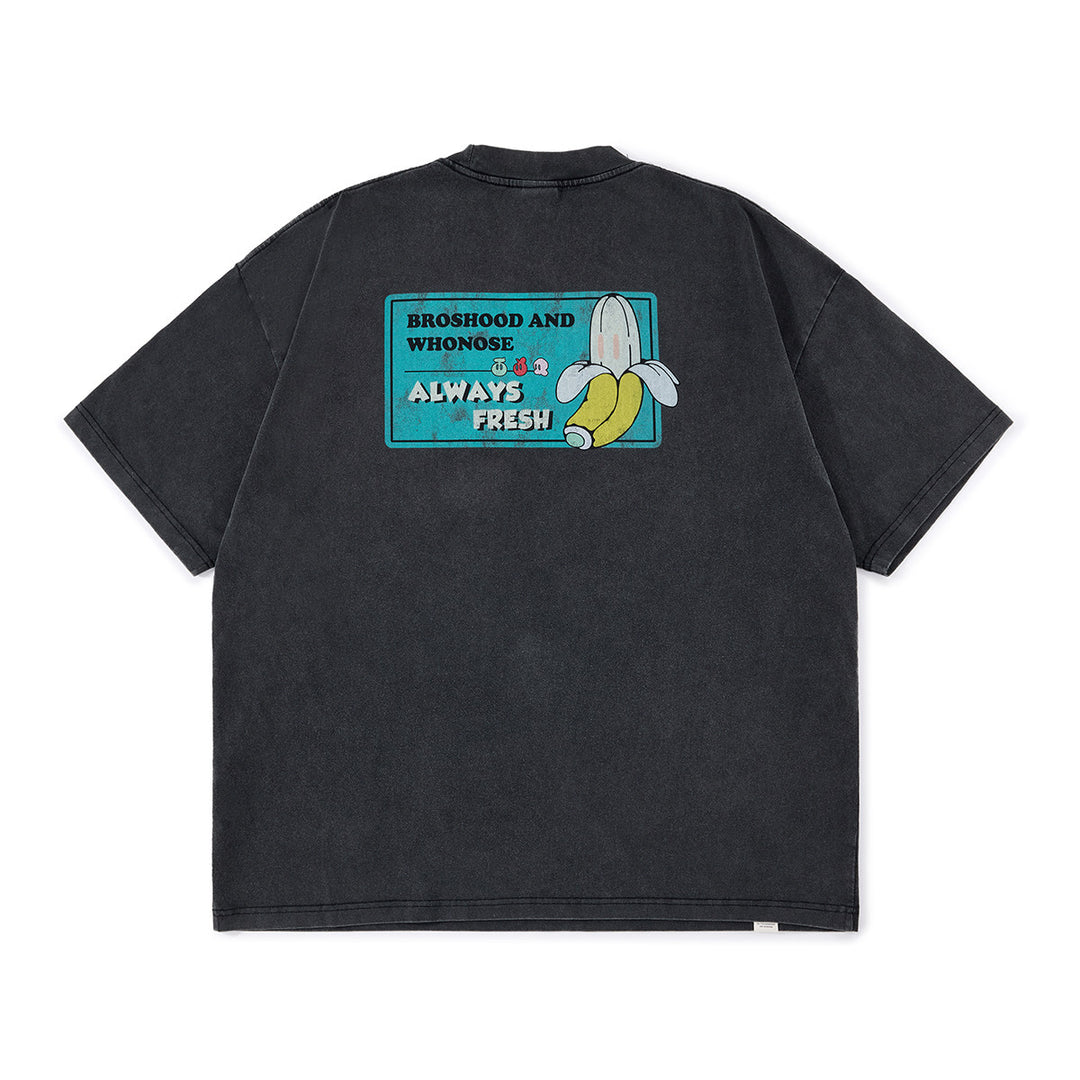[BROS x Joe Ng]  Distressed Fruit Tag DTG Tee