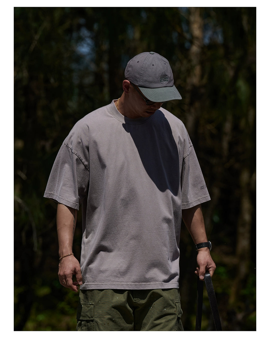 "BROS" Acid Wash Print Tee