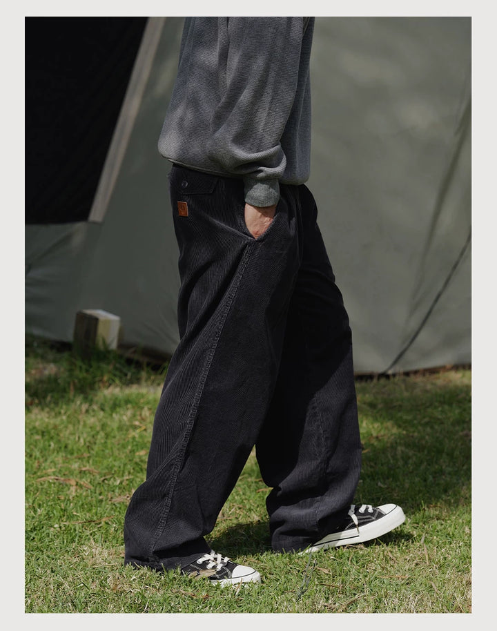 Double Pleat Corduroy Pants