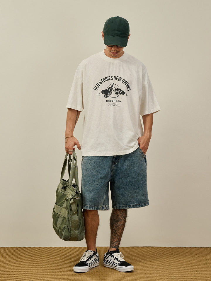 Slub Cotton Print Tee
