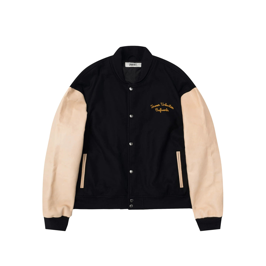Crane Embroidered Baseball Jacket