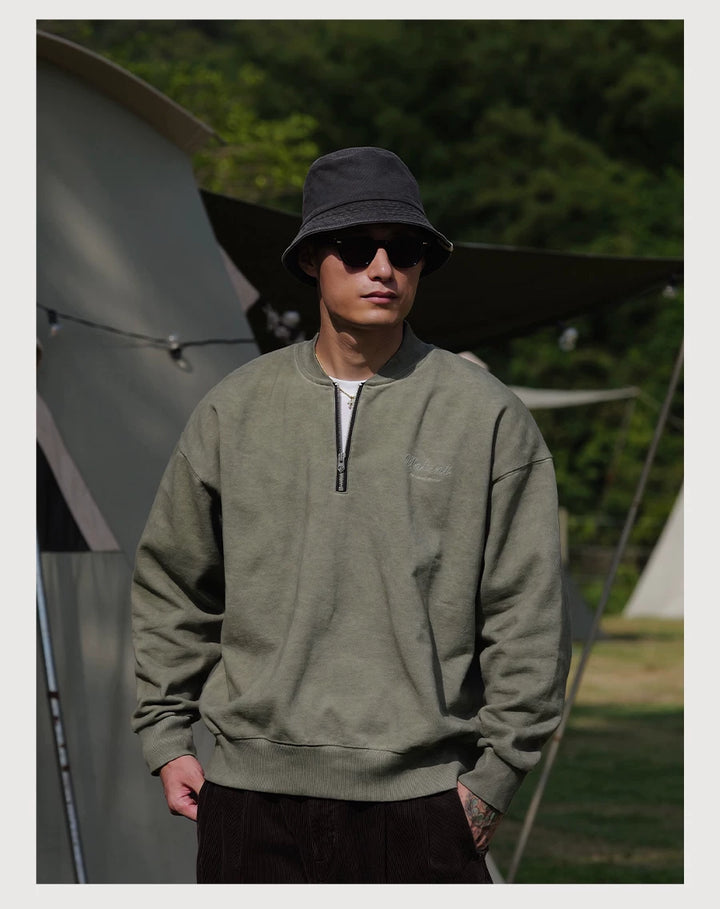 Henley Half-Zip Sweatshirt