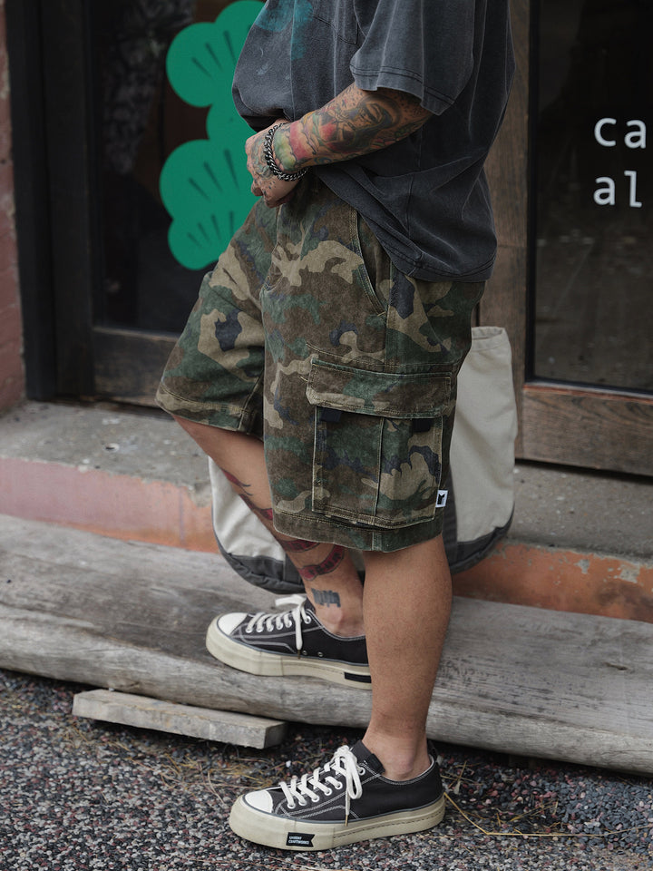 Camo Multi-Pocket Cargo Shorts
