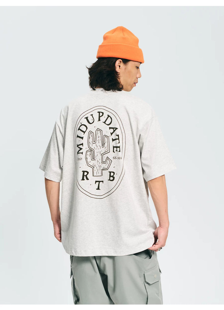 MU562 Vintage Western Cactus Badge Tee