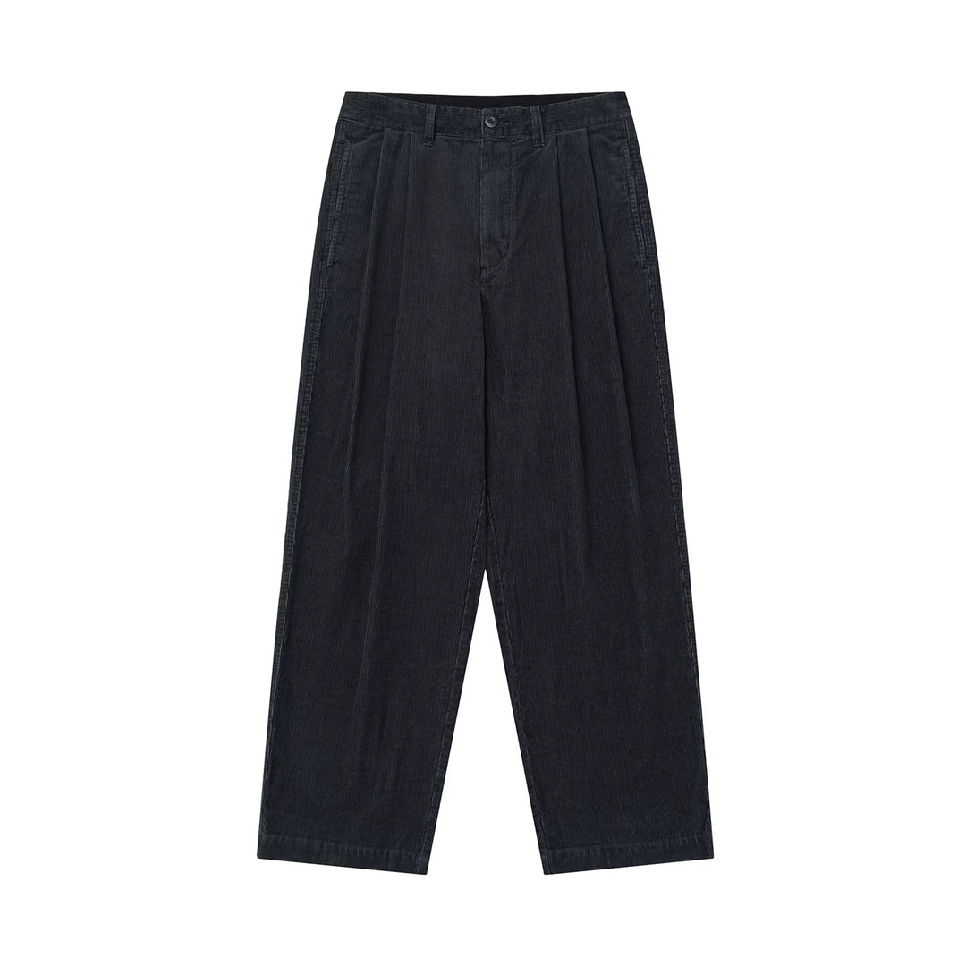 Double Pleat Corduroy Pants