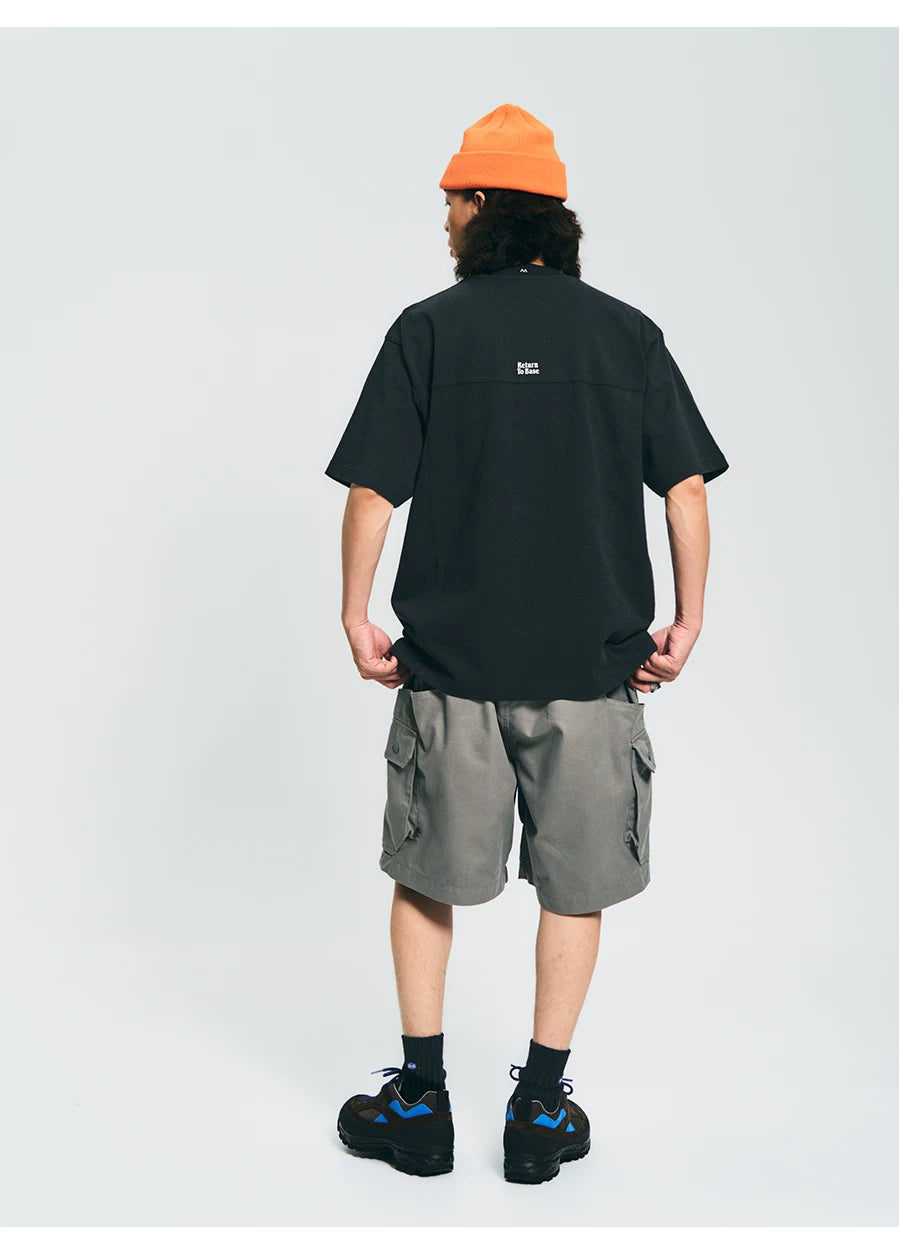 MU539 Vintage American Print Panel Tee