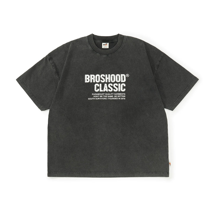 Acid Wash Logo Print Tee