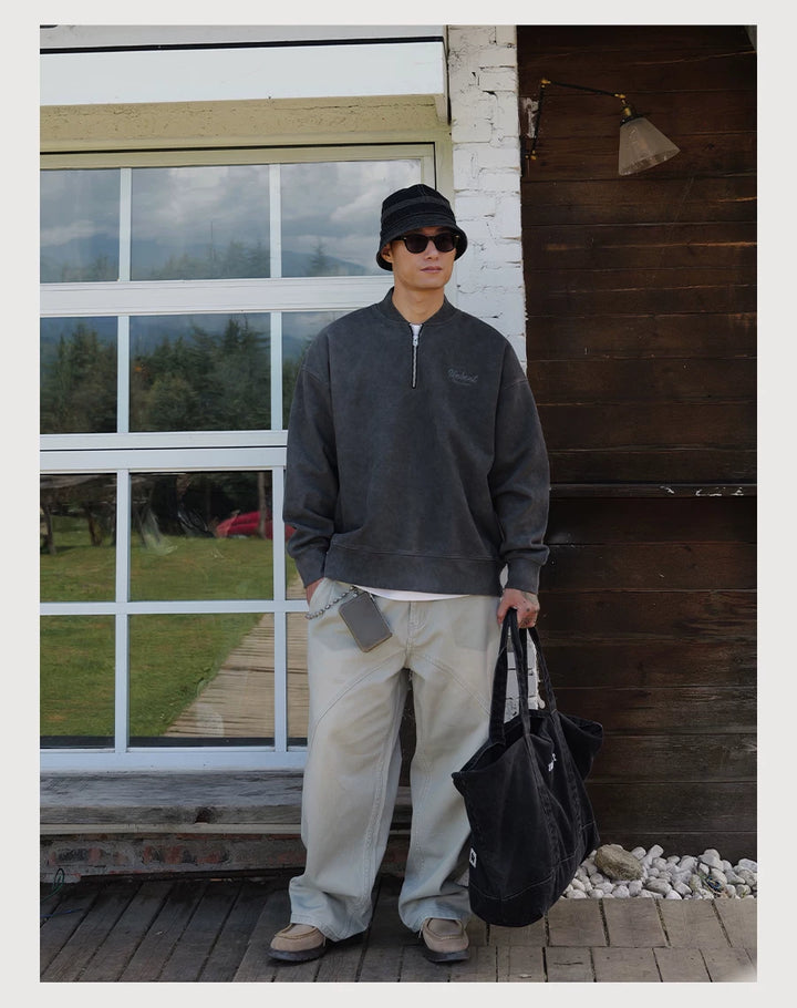 Henley Half-Zip Sweatshirt