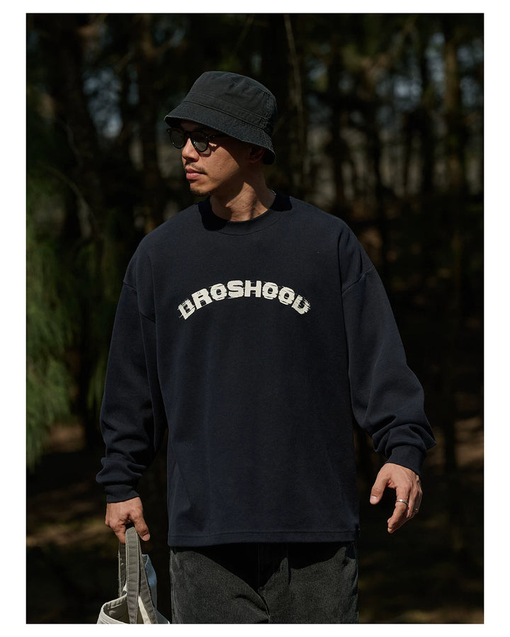 Blended Brushed Print Long Sleeve