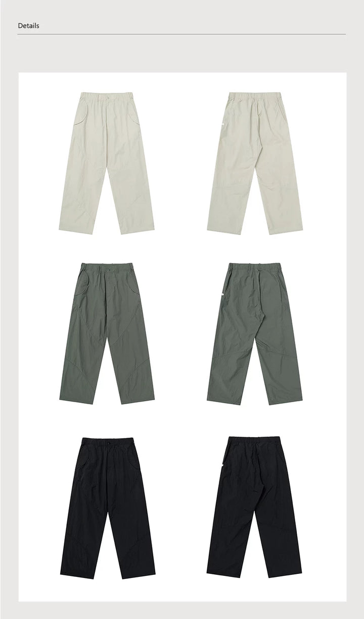 Straight-Leg Nylon Pants