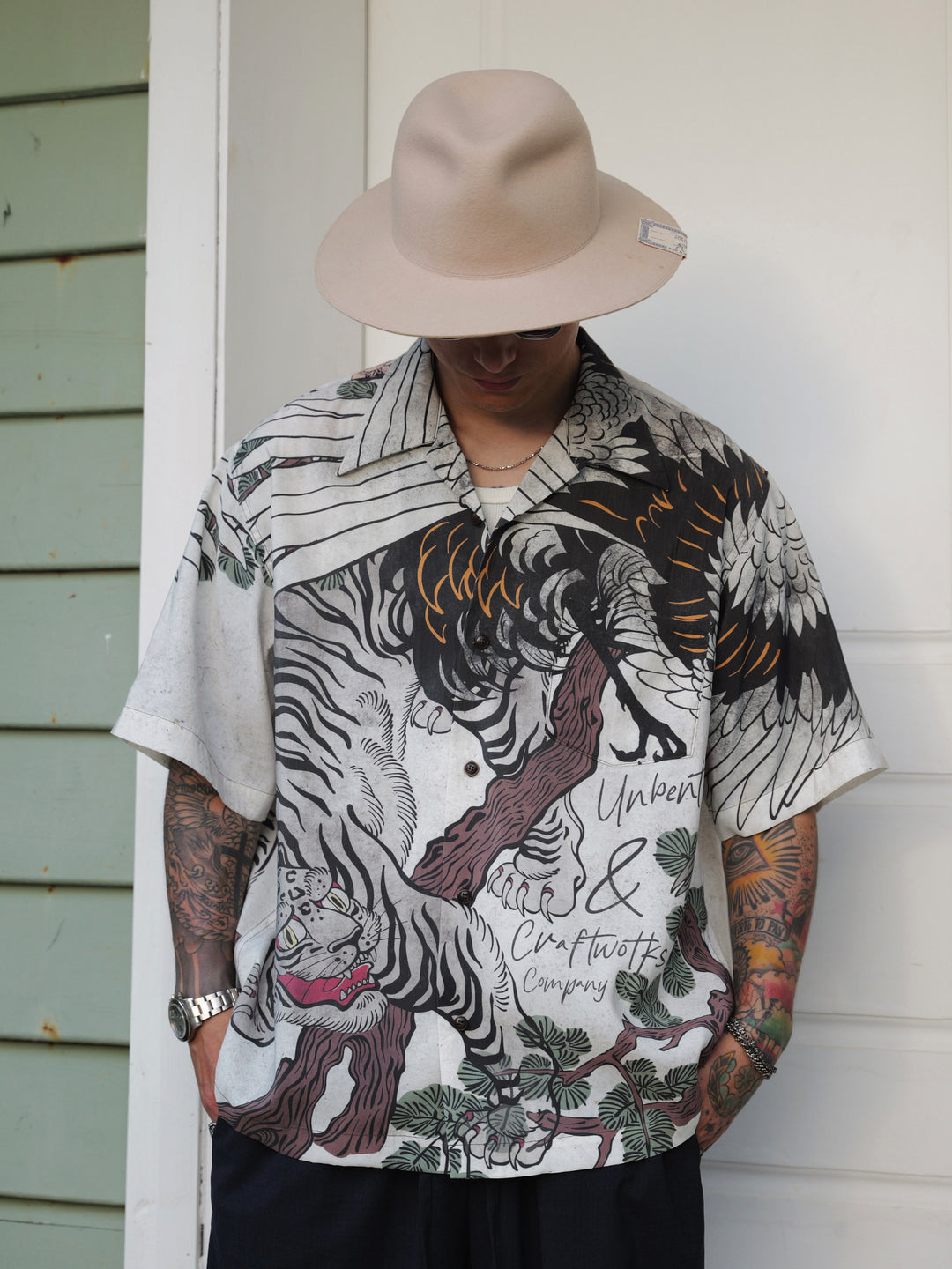 Ukiyo-E Tiger Crane Shirt