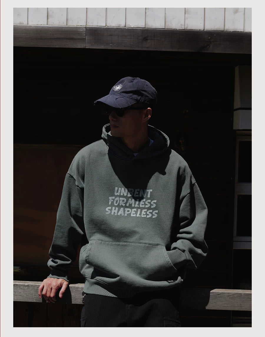 Wax-Dye Washed Fleece Hoodie