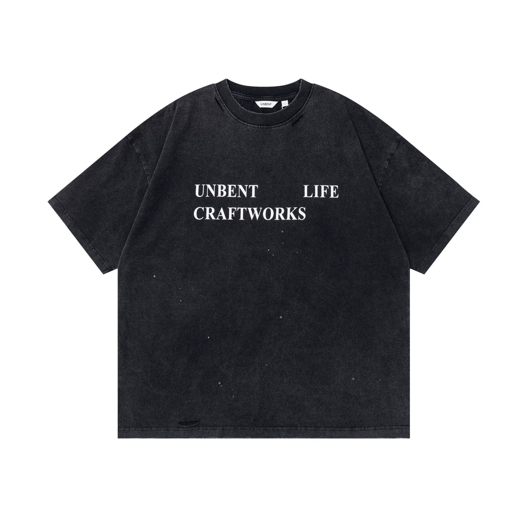 Crackle Distressed Print Tee