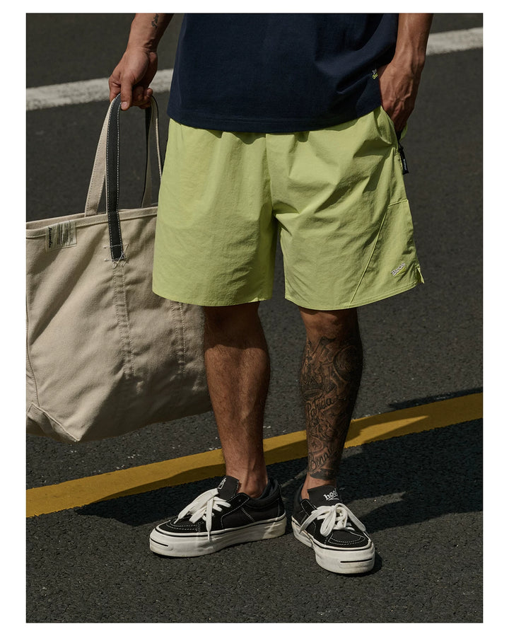 Nylon Embroidered Beach Shorts