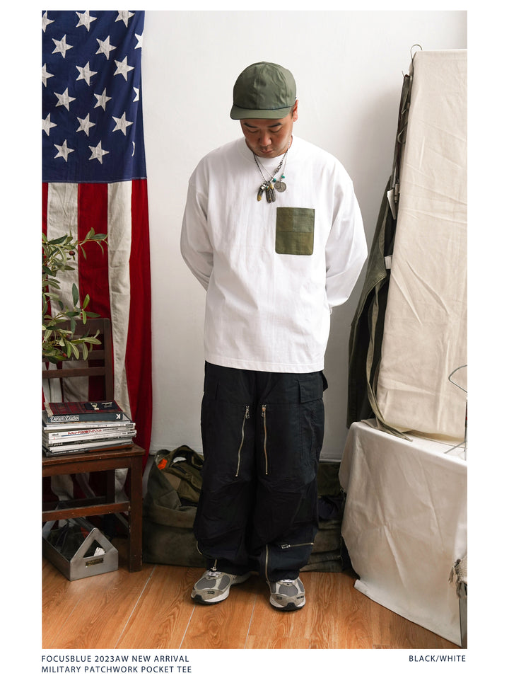 Military LS Patchwork Tee