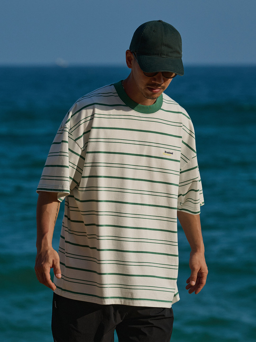 Embroidered Stripe Tee