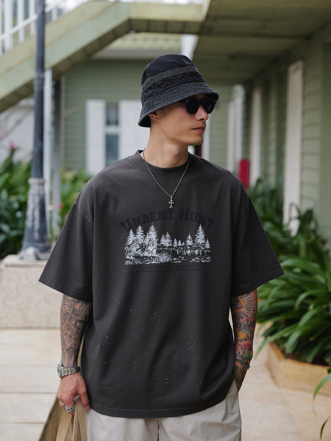Paint-Splatter Washed Tee