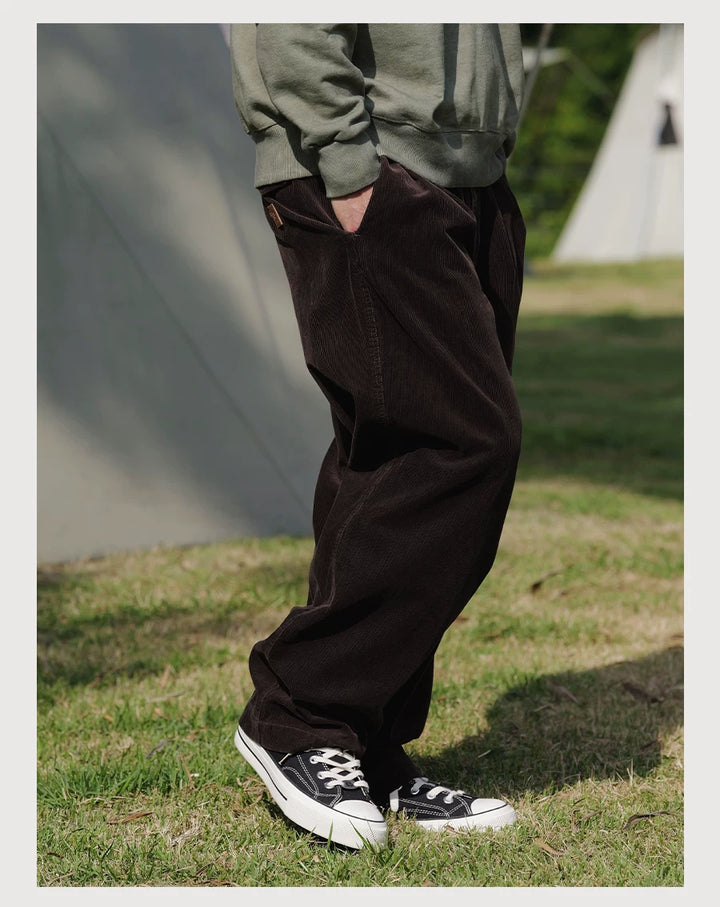 Double Pleat Corduroy Pants