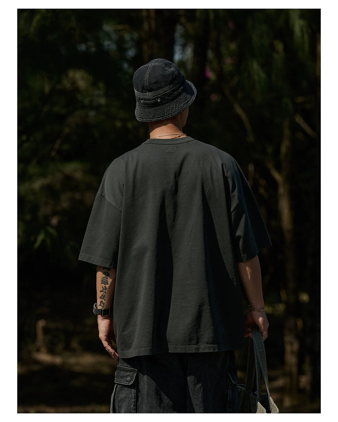 Vintage Wax-Dye Pocket Print Tee
