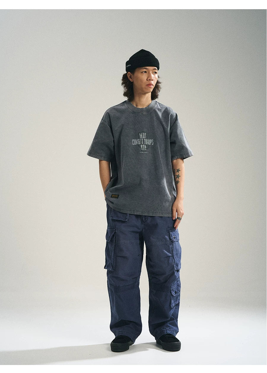 MU567 Vintage Washed Cactus Print Tee